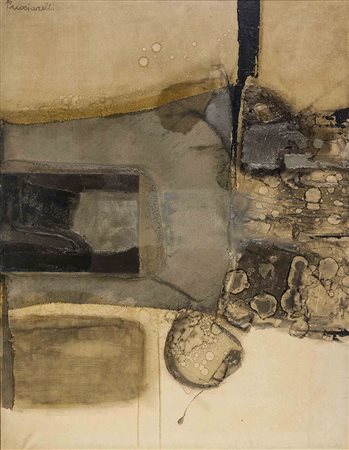 MARIO PUCCIARELLI (1928) Magari 1961 Olio e applicazioni su tela 116 x 89 cm...