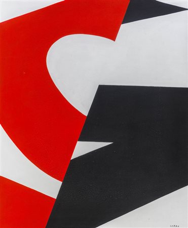 Augusto Garau (1923-2010) Dietro, una forma rossa 1974 Acrilico su tela 64 x...