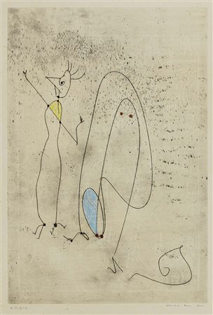 Max Ernst, Brühl 1891 - Parigi 1976, Les noces interrompues, 1971, Acquaforte...