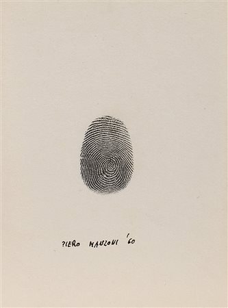 Piero Manzoni (Soncino 1933 - Milano 1963)"Impronta del pollice destro"...