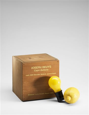 Joseph Beuys (Krefeld 1921 - Dusseldorf 1986)"Capri-Batterie" 1985lampadina,...
