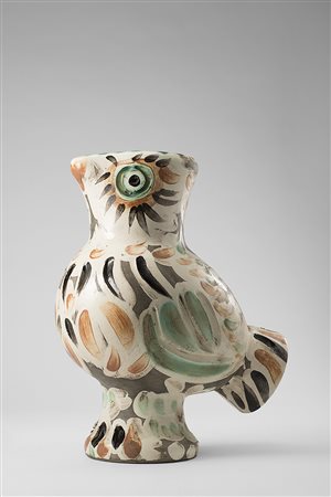 Pablo Picasso (Malaga 1881 - Mougins 1973)"Chouette" 1969vaso in ceramica...