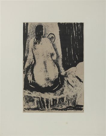 ARTURO MARTINI, Nudo di schiena, Litografia Dim.50x41 Firmato in basso a sx