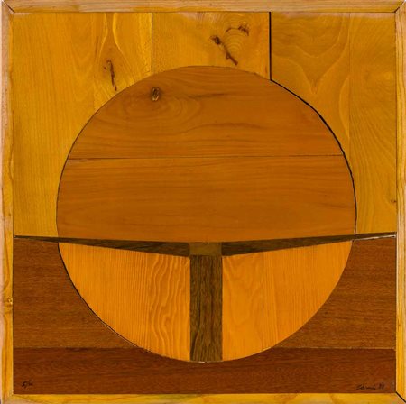 EUGENIO CARMI (1920 - 2016) Senza titolo 1988 Tarsia in legno, es. 5/10 48,5...