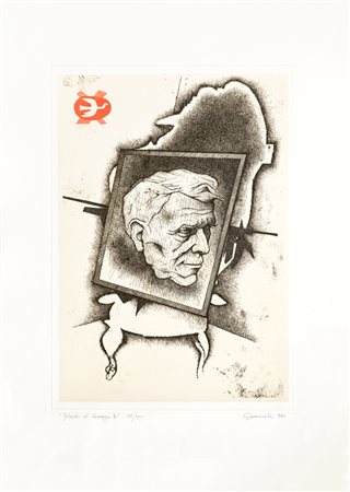 GIUSEPPE GUERRESCHI (1929-1985)Ritratto di Georges B., 1980AcquaforteLastra...