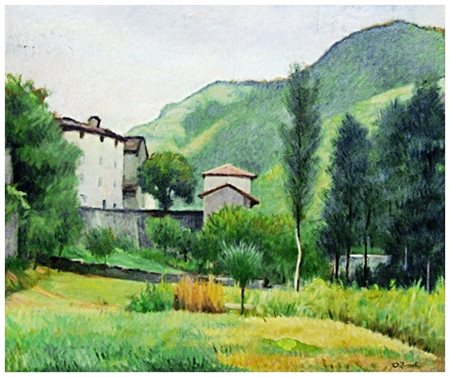 ORESTE ZUCCOLI Firenze 1889 – Firenze 1980 Senza titolo Olio su tela 75 x 90....