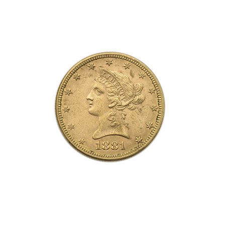 U.S.A10 dollari 1881. KM 102. AU. BB/SPL.