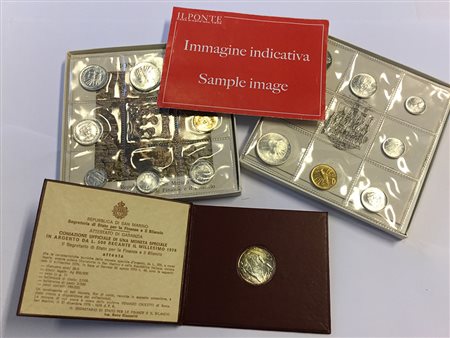 SAN MARINOLotto di monete celebrative annuali in confezione.