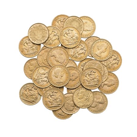 LOTTI35 monete estere in oro.