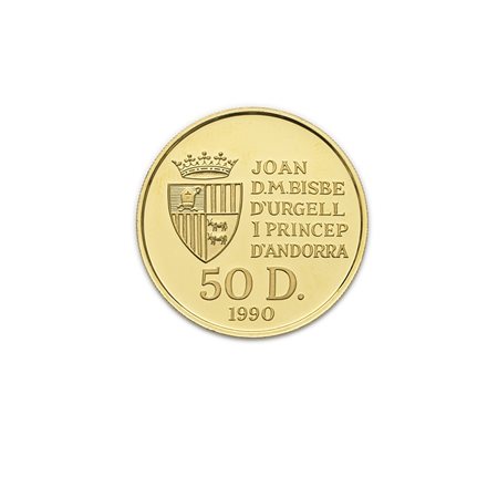 ANDORRA(Principato) 50 diners 1990/Scoiattolo. KM 64. AU. PROOF.