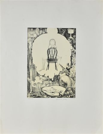 Ernst Fuchs L'occhio di Afrodite litografia su carta, cm 65x50 esemplare 54...