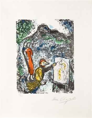 Marc Chagall (Vitebsk 1887 - Saint Paul De Vence 1985)"Near St. Jeannet"...