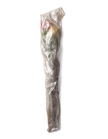 Christo (Gabrovo 1935)"Wrapped Bouquet of Roses" 1968fiori in plastica,...