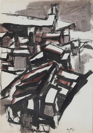 Renato Guttuso (1911-1987) Senza titolo, 1961 china, acquerello su cartoncino...