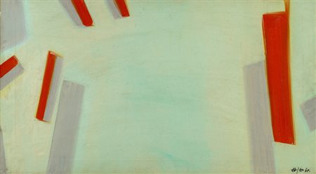 Ho Kan 1932 Senza titolo - 1964 tecnica Olio su tela Dimensioni cm. 44,5 x 80...