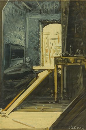 GIANCARLO OSSOLA (1935 - 2015) Raggio di luce 1994 Olio su tela 60 x 40 cm...
