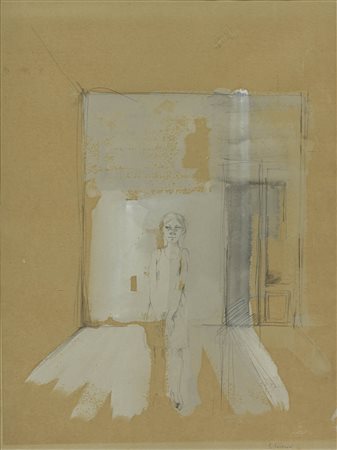GUIDO SOMARÈ (1923 - 2003) Senza titolo Tecnica mista su carta 65 x 50 cm...