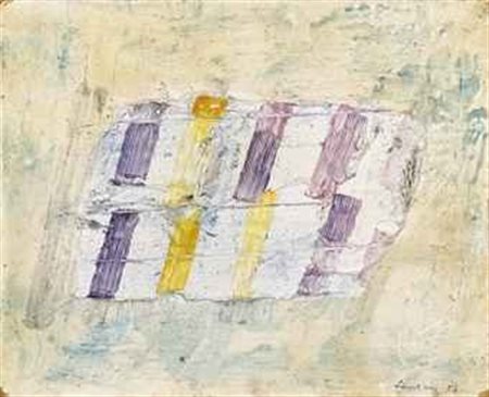 Jean Fautrier (1898-1964) Petite gamme colorée firmato e datato Fautrier 57...
