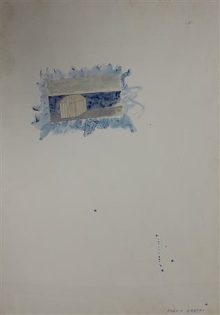 FRANCO ANGELI (ROMA 1935-ROMA 1988) Senza titolo Collage, matita e acquarello...