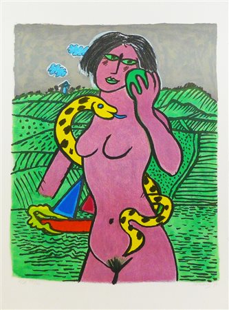 GUILLAUME CORNEILLE - Eva la mela e il serpente, 1998