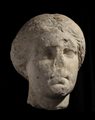 GREEK ATTIC MARBLE HEAD OF A WOMAN
4th century BC
