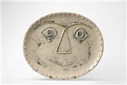Pablo Picasso "Visage géométrique" 1956
piatto in ceramica smaltata e pastelli p
