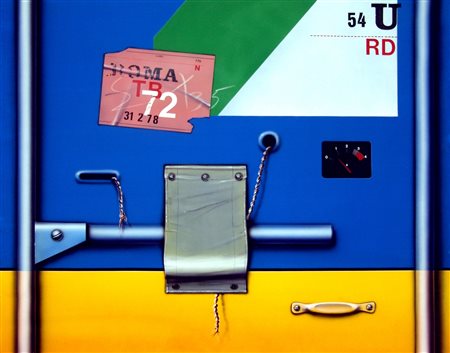 PETER KLASEN, Container bleu/jaune 54U, 1978