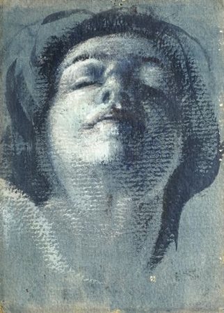 Anonimo del XX sec. Volto, 1916 Tecnica mista su cartoncino, cm. 23,5x17...