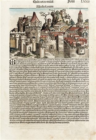 SCHEDEL, Hartmann (1440-1514) - [Milano dal Liber chronicarum]. Norimberga: Ant