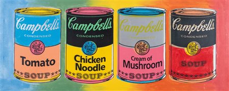Steve Kaufman detto SAK (New York 1960 - Vail 2010), “4 Campbell's Soup Cans”, 1996.