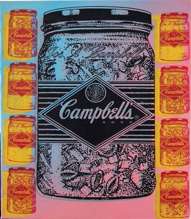 Steve Kaufman detto SAK (New York 1960 - Vail 2010), “Campbell's Soup Jars”, 1996.