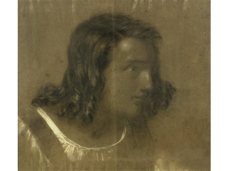 Anonimo (inizio XIX secolo) Ritratto di giovane Carboncino su carta Misure...