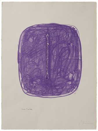 Lucio Fontana "Concetto spaziale" 1967
litografia con strappi
cm 47x35
Firmata e