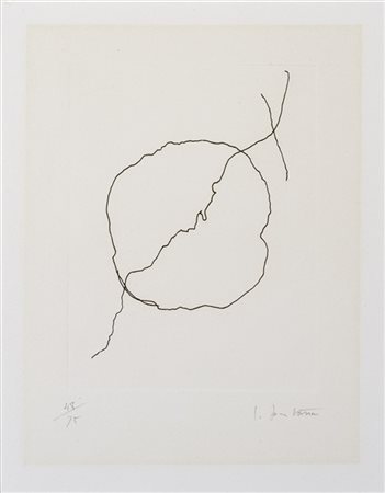 Lucio Fontana "E-7" 1962
incisione
cm 24,8x20,5
Firmata e numerata 48/75

Biblio