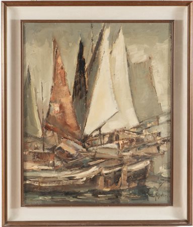 Artista del XX secolo, “Barche - Porto Garibaldi”.