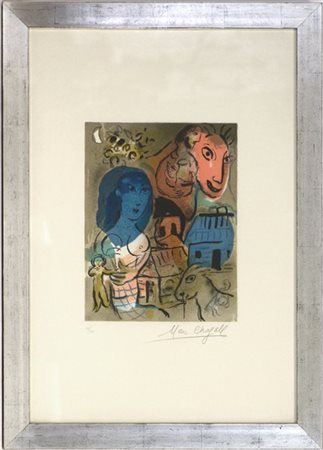 Marc Chagall "Hommage" 
litografia a colori
cm 61,5x42
firmata e numerata 12/75