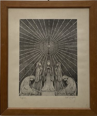 Sexto Canegallo "Preghiera" 
litografia
cm 53x43,5
firmata e titolata in basso a