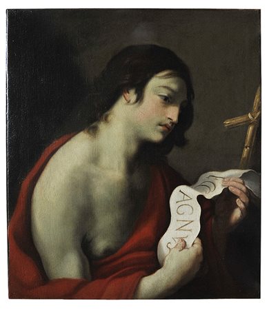 GIOVAN FRANCESCO GESSI (1588 – 1649) San Giovanni Battista Olio su tela 58x66...