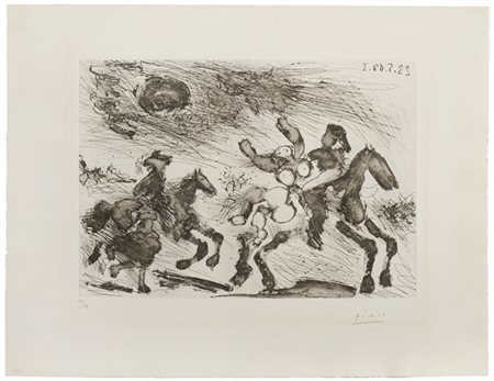 Pablo Picasso "Orage, Enlèvement, Poursuite, from Series 347" 1968
acquaforte e