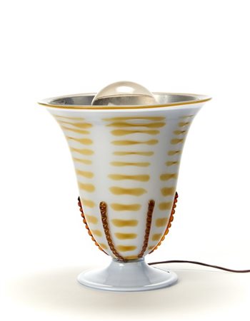 Seguso Vetri d'Arte (Attribuito)
Vaso montato a lampada. Murano, anni '30. Vetro