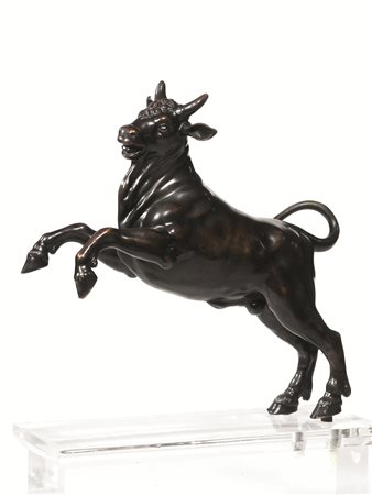 Scultura, scuola fiamminga, sec. XVII, in bronzo, modellata come un toro...