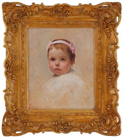Giacomo Grosso Cambiano (TO) 1860 – Torino 1936 Ritratto di bambina