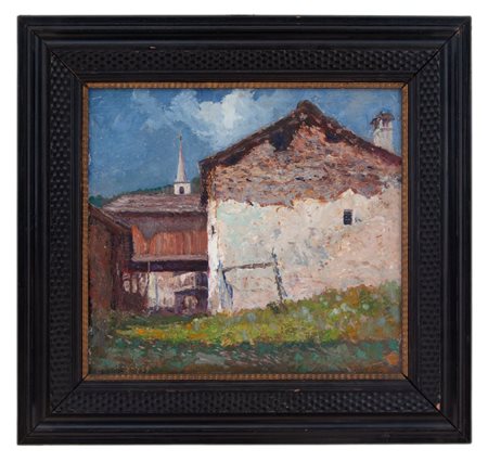 Benedetto Ghivarello Torino 1882 - 1955 Paesaggio montano 