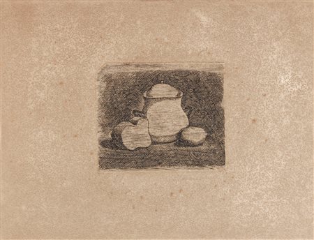 Giorgio Morandi, Natura morta con zuccheriera, limone e pane, 1921-22