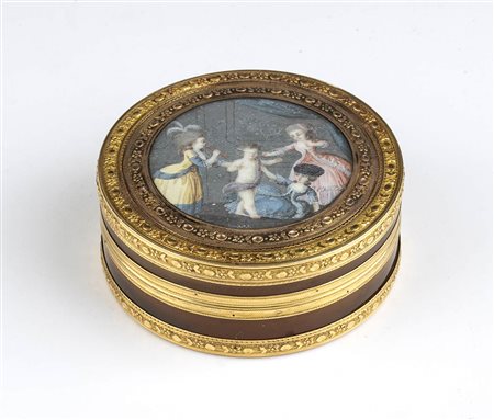 Tabacchiera francese in oro e tartaruga - Inizio XIX secolo