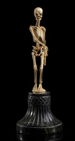 "Memento Mori", scheletro tedesco in avorio - XVIII secolo