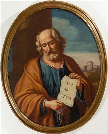 Maestro del XVII-XVIII Secolo San Pietro Olio su tela 115x90 cm