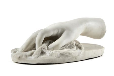 Raffaele Grisolia "Studio di mano" 1878
Scultura in marmo bianco (cm 11x28)
Firm