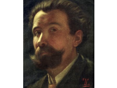 Tammar Luxoro (1825-1899) Volto maschile Olio su tela Firmato T.L. Misure...