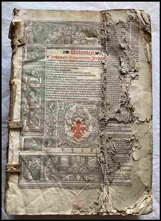 IUSTINIANUS Codex, Infortiatus, Pandectae, Digestus novus, (and other works)...